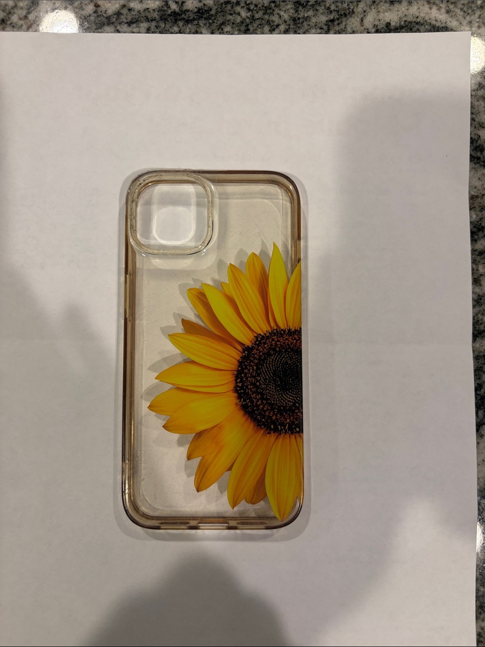 Clear Sunflower Phone Case - Yellow Sunflower